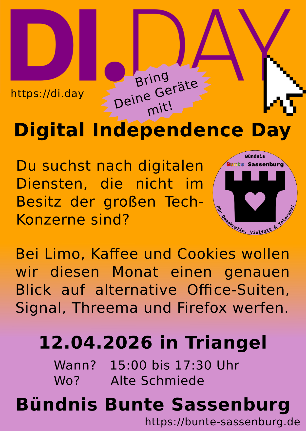 Flyer für den Digitalen Unabhängigkeitstag
